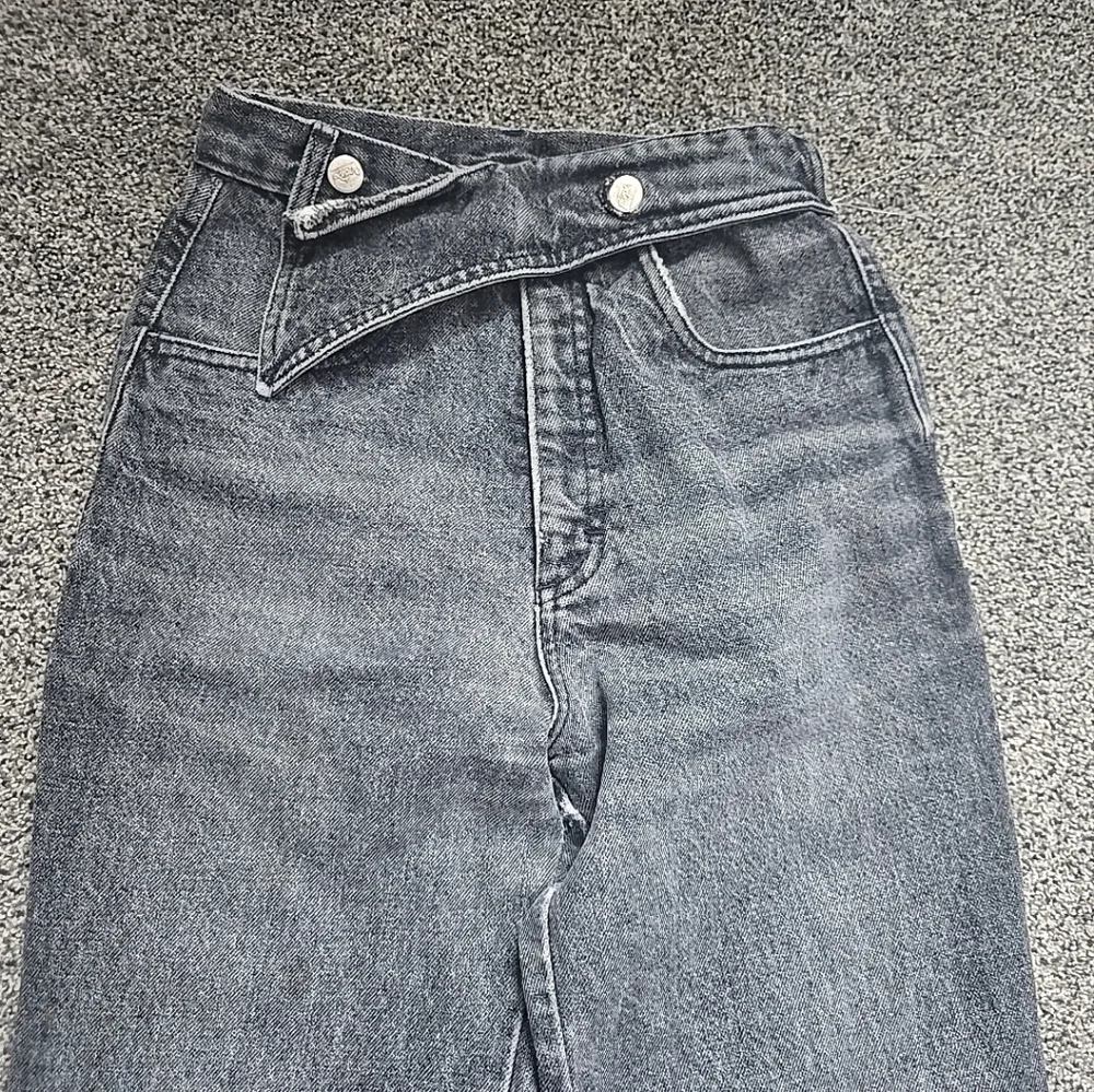 VTG Roper Riding wester Jeans Women Size 3/4 Gray Extra High Rise Straight Leg - Picture 7 of 16